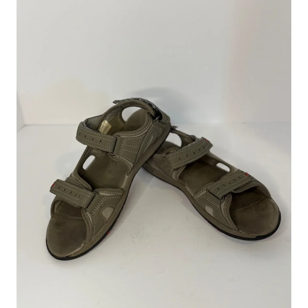 Merrell Kahuna Mens 7 Hiking Sandals Khaki Green Red MX252955 Sport Walking
